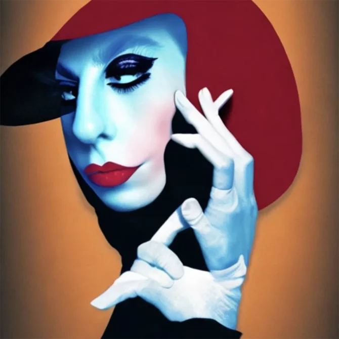 Lady Gaga in the style of Rene Magritte     83